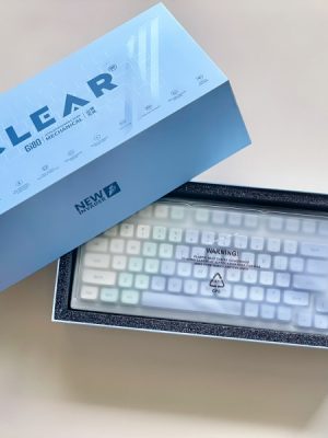 1STPLAYER CLEAR 75% MDA PBT KEYCAPS 81 KEYS WITH KNOB WIRELESS KEYBOARD