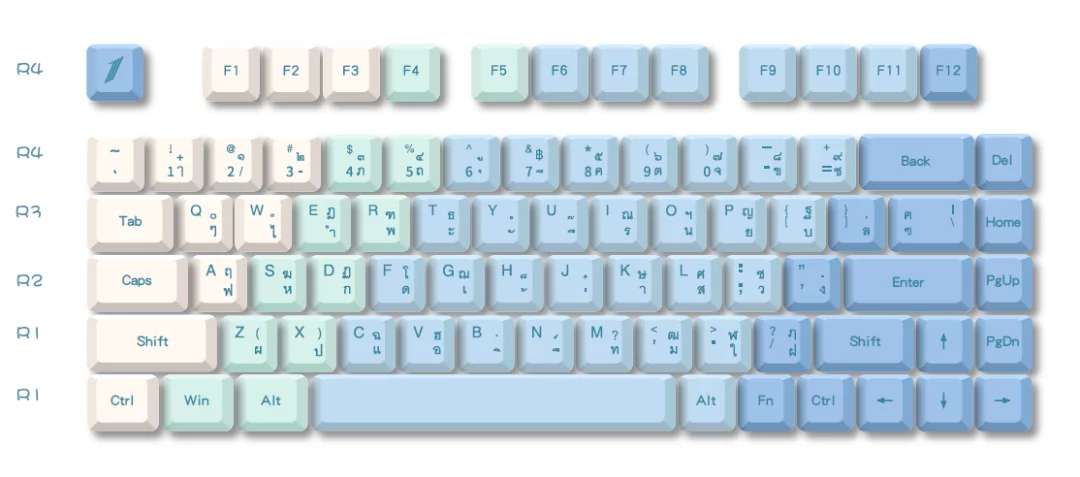 1STPLAYER CLEAR 75% MDA PBT KEYCAPS 81 KEYS WITH KNOB WIRELESS KEYBOARD