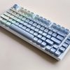 1STPLAYER CLEAR 75% MDA PBT KEYCAPS 81 KEYS WITH KNOB WIRELESS KEYBOARD