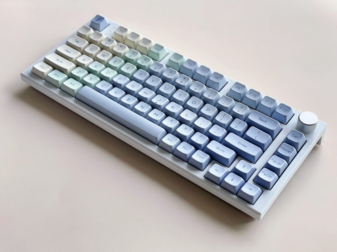 1STPLAYER CLEAR 75% MDA PBT KEYCAPS 81 KEYS WITH KNOB WIRELESS KEYBOARD