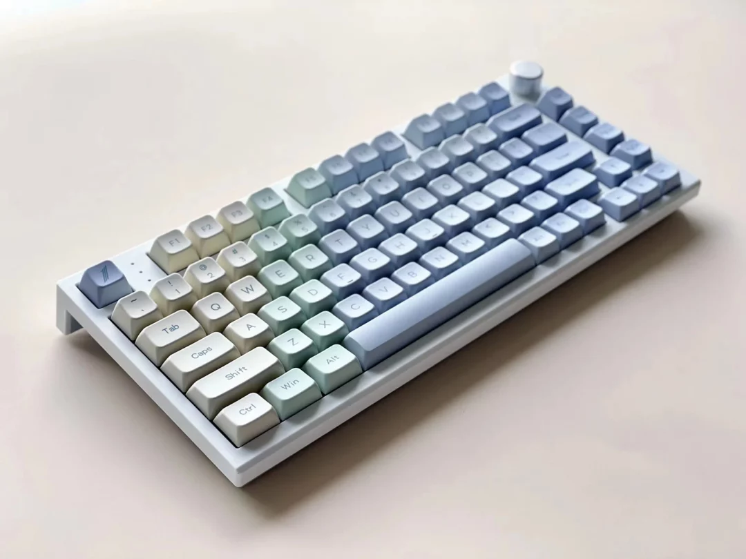 1STPLAYER CLEAR 75% MDA PBT KEYCAPS 81 KEYS WITH KNOB WIRELESS KEYBOARD