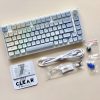 1STPLAYER CLEAR 75% MDA PBT KEYCAPS 81 KEYS WITH KNOB WIRELESS KEYBOARD