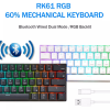 Royal Kludge RK61 RGB Hotswap Arrow คีย์ Bluetooth ไร้สายบลูทูธและมีสาย เปลี่ยนสวิตซ์ได้ เลเซอร์ไทย - English