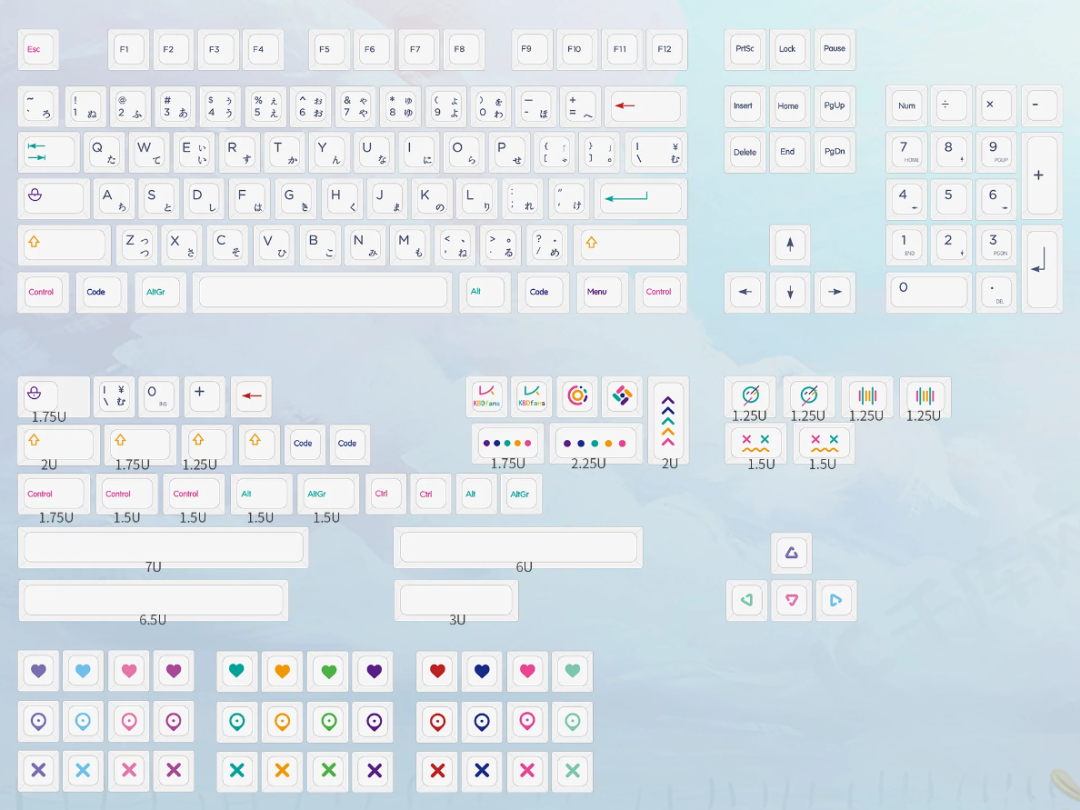 KBDFANS NP PBT CRAYON KEYCAPS SET 181 Keys ใส่ได้ทุกขนาด