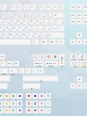 KBDFANS NP PBT CRAYON KEYCAPS SET 181 Keys ใส่ได้ทุกขนาด