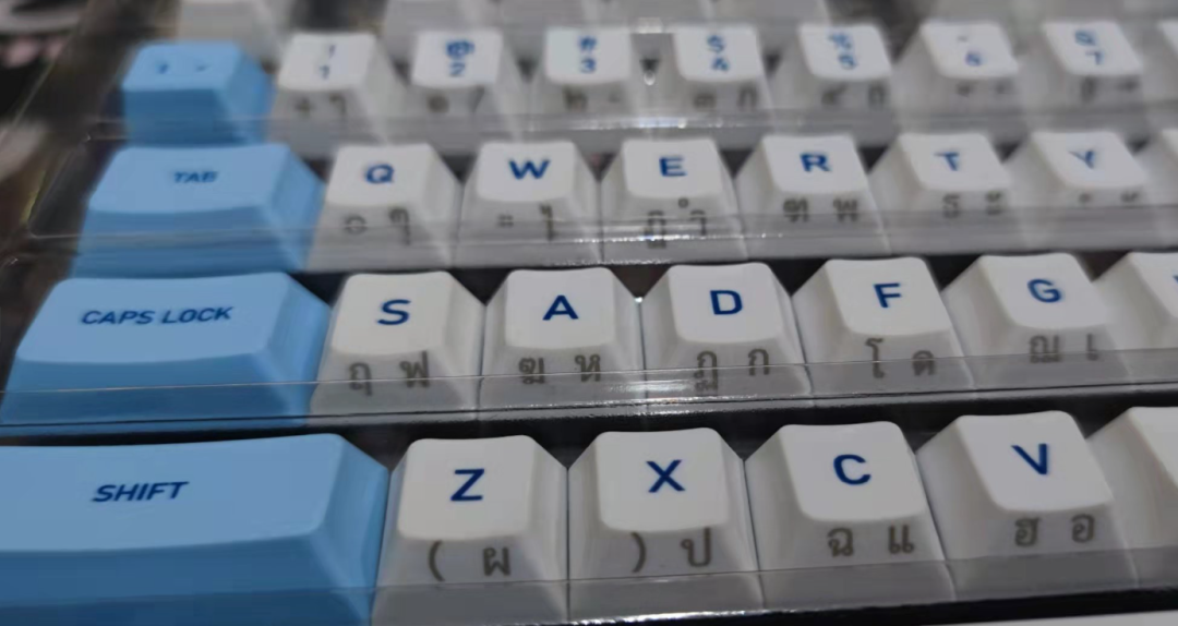 Idobao cherry profile IK Blue keycaps สำหรับ 67, 80, 87 เลย์เอ้าท์ 95 คีย์