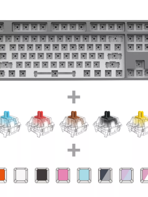 1STPLAYER UNI-Q Pro TKL 87 KEYS Gray/ GATERON SWITCH / RGB / HOT SWAP / WIRED KEYBOARD COMPLETED SET