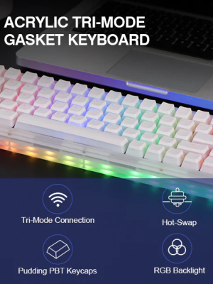 EPOMAKER TK68 65% Hot Swappable 2.4Ghz/Bluetooth/USB-C Wired/Wireless