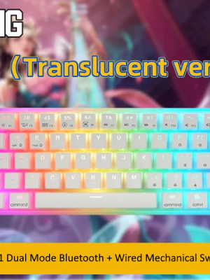 SKYLOONG GK61 ABS/Translucent Pudding Keycaps/LITE GASKET/มีให้เลือก 3 แบบ WIRED,DUAL,TRIPPLE Mode