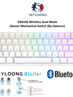 SKYLOONG GK61S ABS KEYCAPS LITE GASKET WIRELESS DUAL MODE