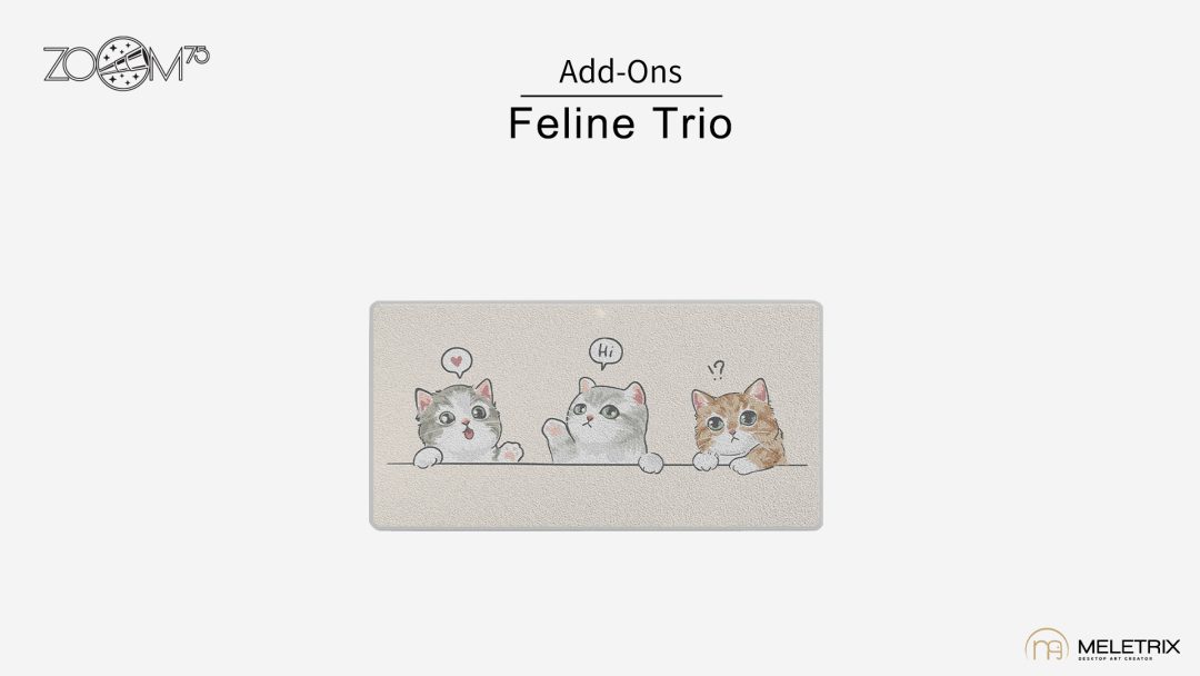 Feline Trio Badge Pre-order (Nov 2023) ZOOM75 ADD-ONS: EXTRA BADGE & MODULAR