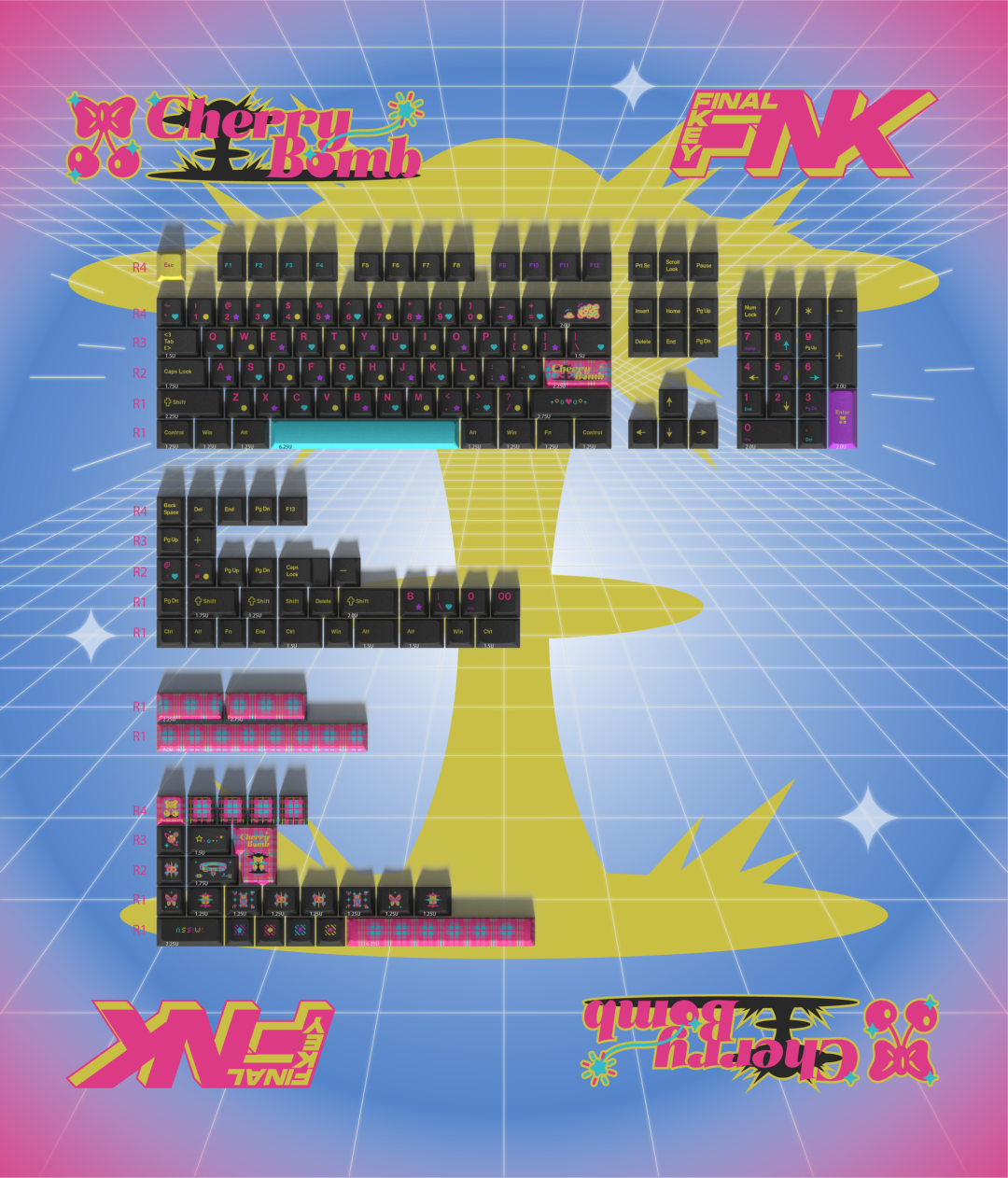 FINALKEY CHERRY BOMB KEYCAPS