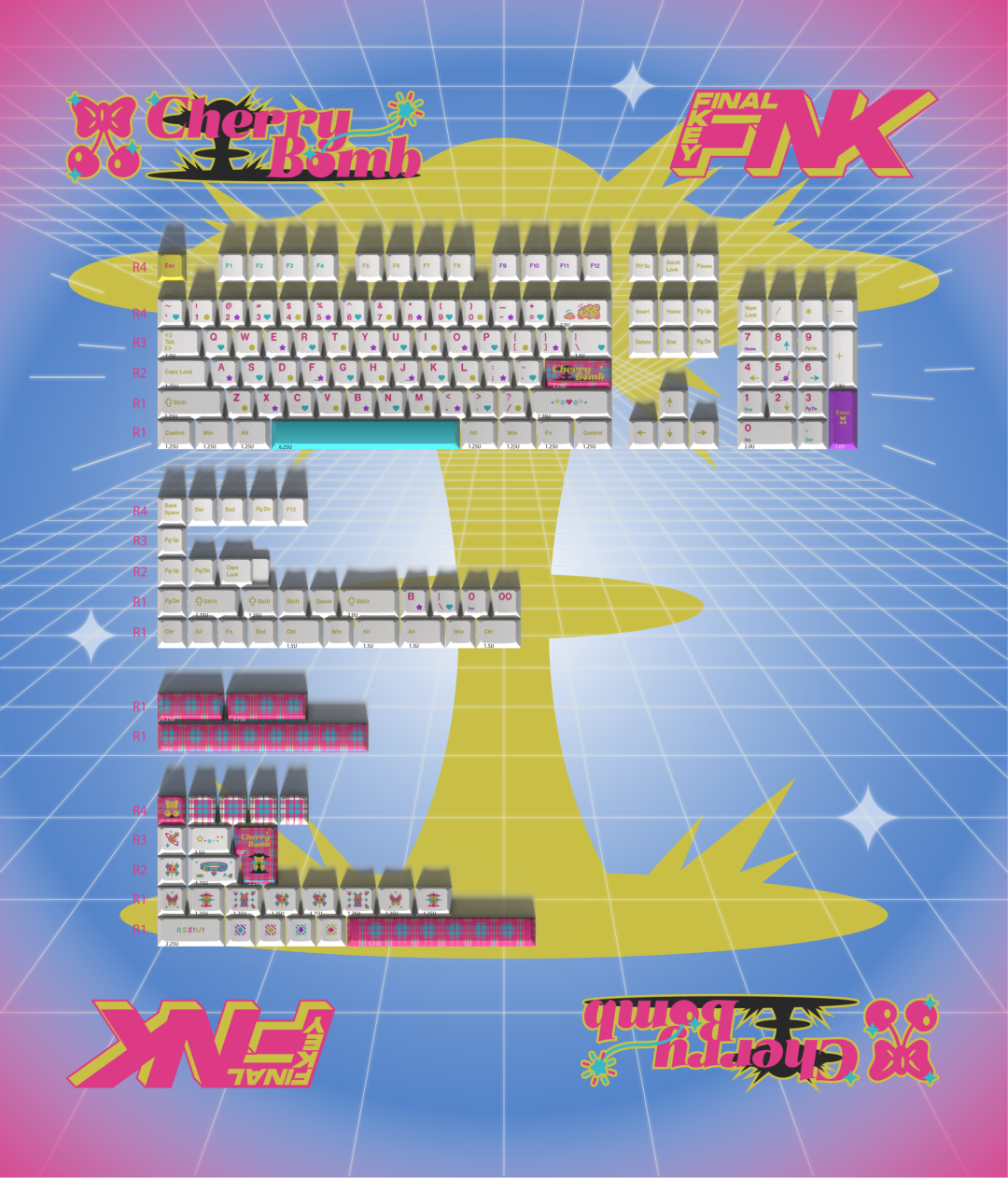 FINALKEY CHERRY BOMB KEYCAPS