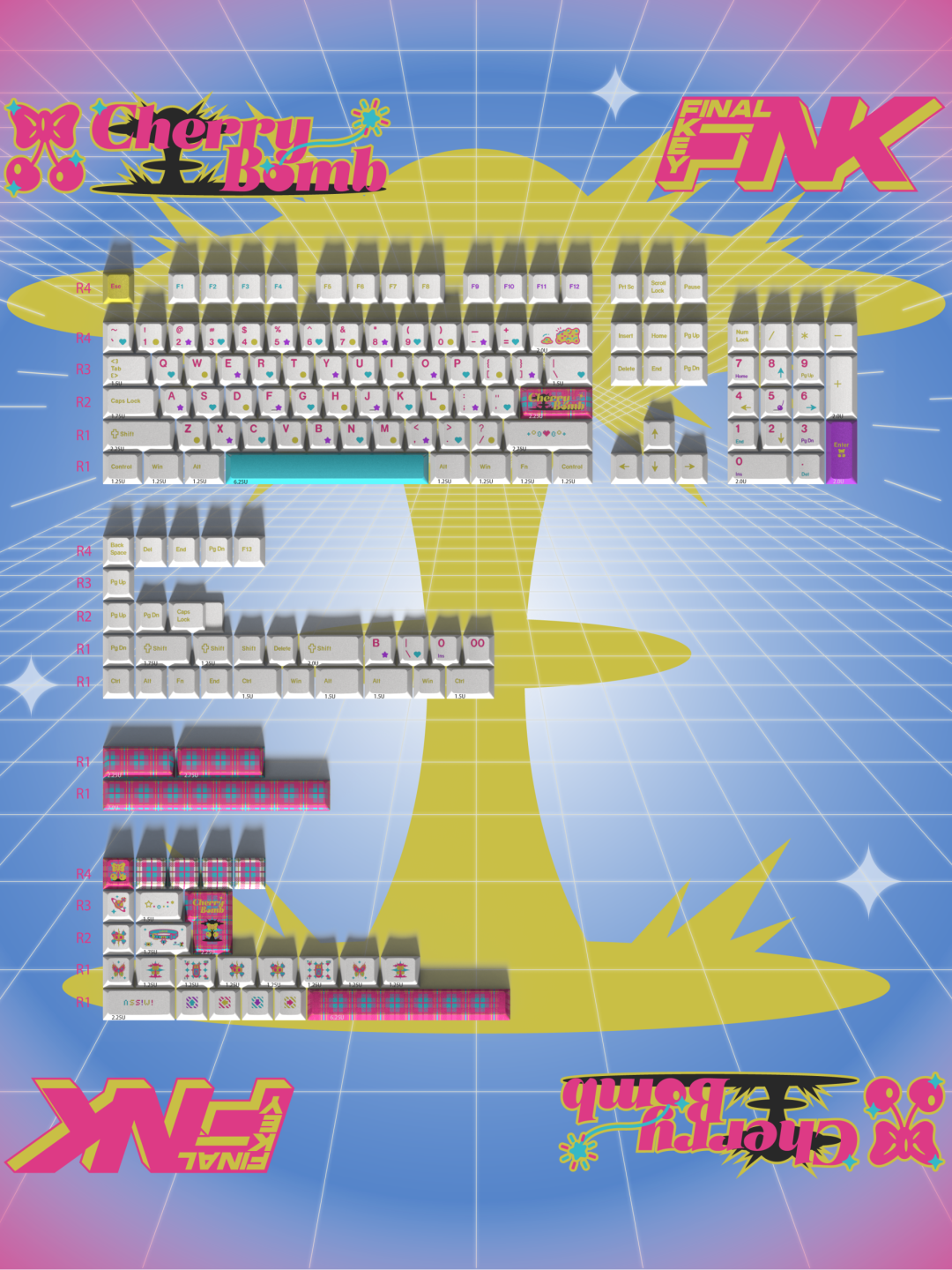 FINALKEY CHERRY BOMB KEYCAPS