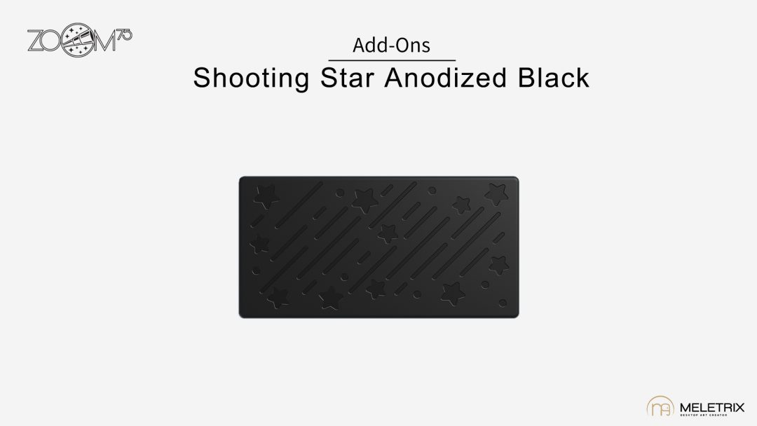 Shooting Star Anodized Black Badge Pre-order (Nov 2023) ZOOM75 ADD-ONS: EXTRA BADGE & MODULAR