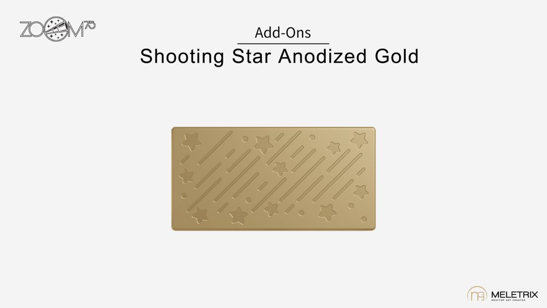 Shooting Star Anodized Gold Badge Pre-order (Nov 2023) ZOOM75 ADD-ONS: EXTRA BADGE & MODULAR
