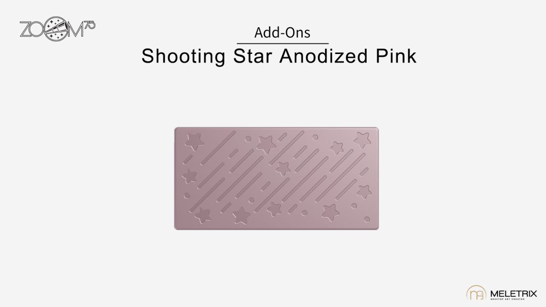 Shooting Star Anodized Pink Badge Pre-order (Nov 2023) ZOOM75 ADD-ONS: EXTRA BADGE & MODULAR