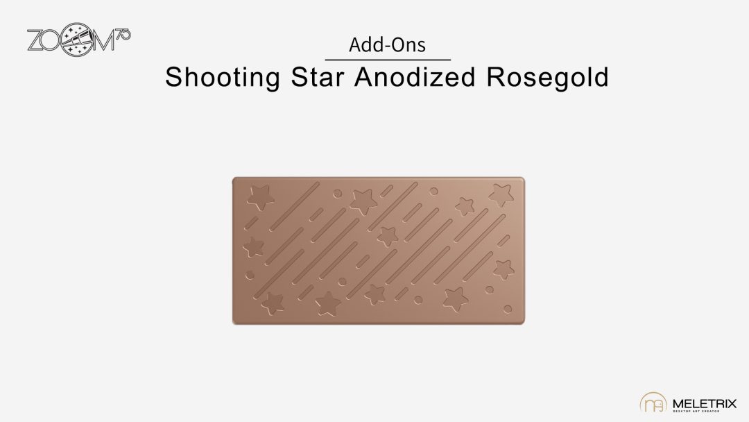 Shooting Star Anodized Rosegold Badge Pre-order (Nov 2023) ZOOM75 ADD-ONS: EXTRA BADGE & MODULAR