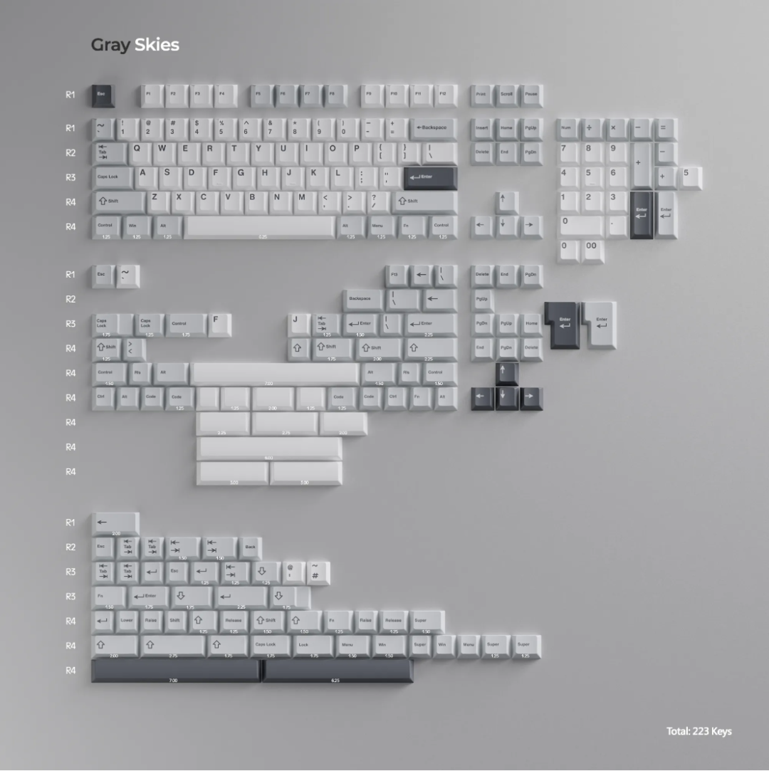 [Pre-Order Oct 2023] WS PBT KEYCAPS SERIES - Zoom75 Zoom98 Matching Keycaps