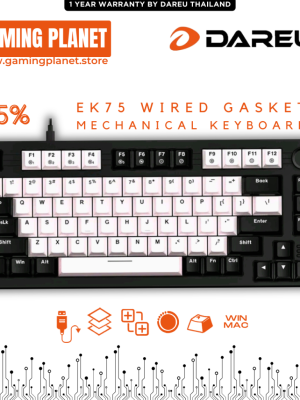 DAREU EK75 Wired คีย์บอร์ดแบบใช้สาย โครสร้าง Gasket N-Key Rollover Anti-ghosting Backlight