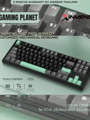 XINMENG M87 Pro Wired-Mechanical keyboard-คีย์บอร์ดทรง TKL แบบมีสาย-โครงสร้าง gasket
